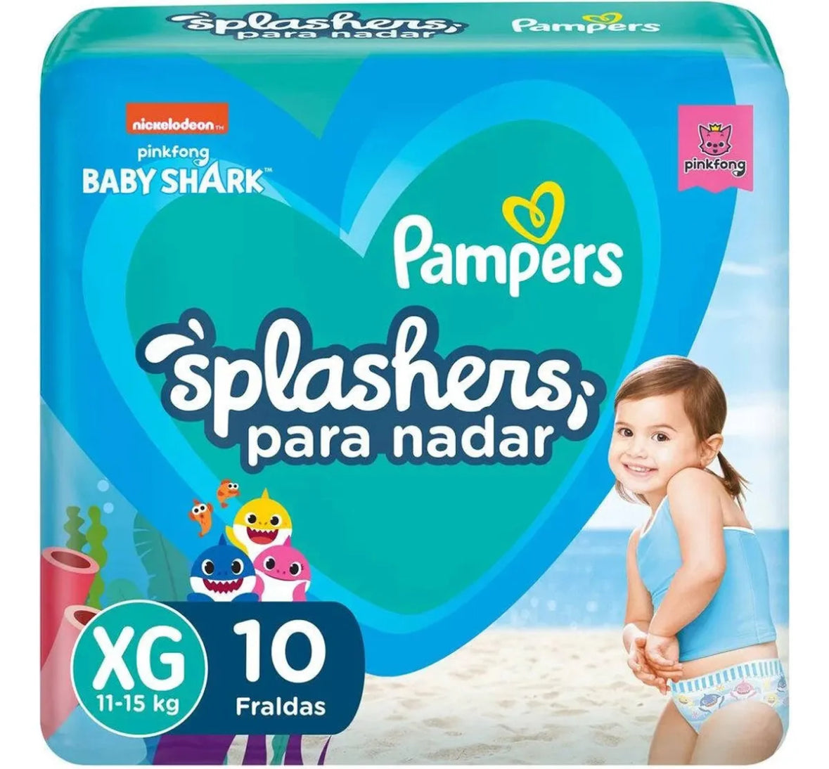 Pañales Pampers Splashers Para Nadar Talla XG 10u