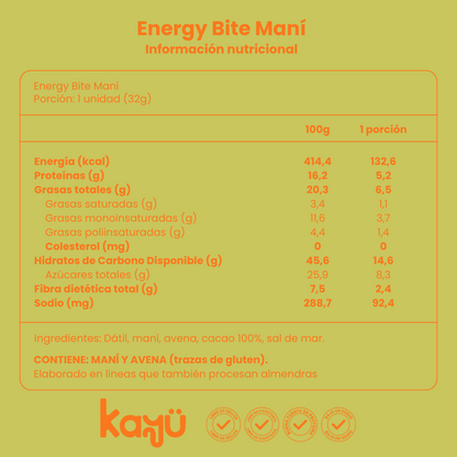 Kayu Energy Bites Mix Almendra-Maní 6 unidades