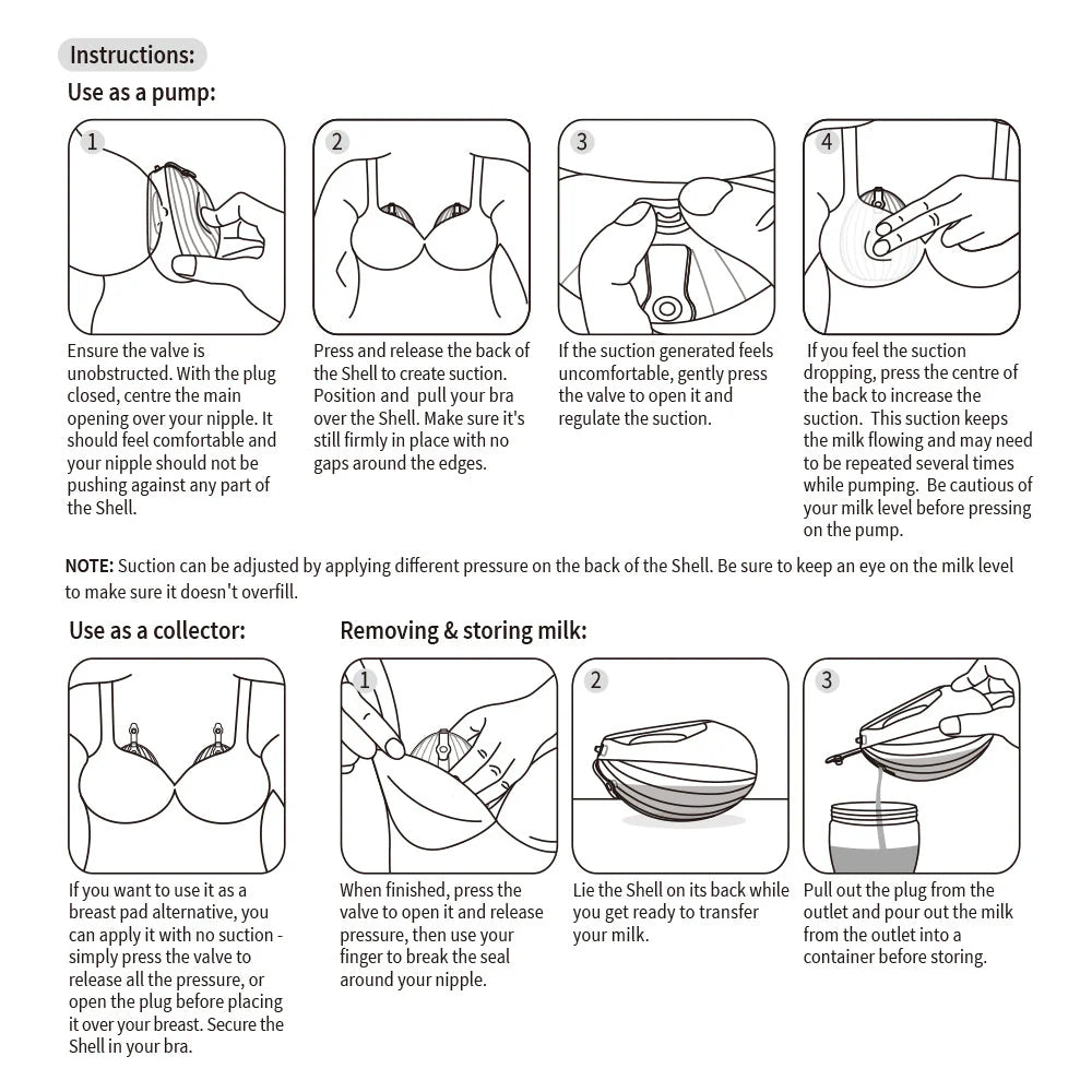 Shell Recolectora de leche manos libres 75 ml